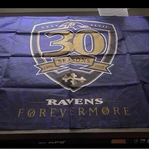 NFL Baltimore Ravens 30th Anniversary Flag SGA